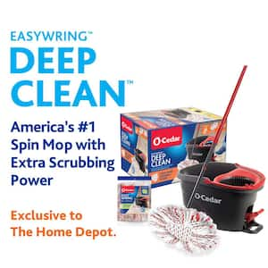 EasyWring Deep Clean Microfiber Spin Mop with Bucket System and 1 Extra Mop Head Refill