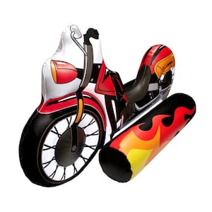 Motorcycle Inflatable Swimming Pool Float Ride-On Pool Rider Toy for Kids