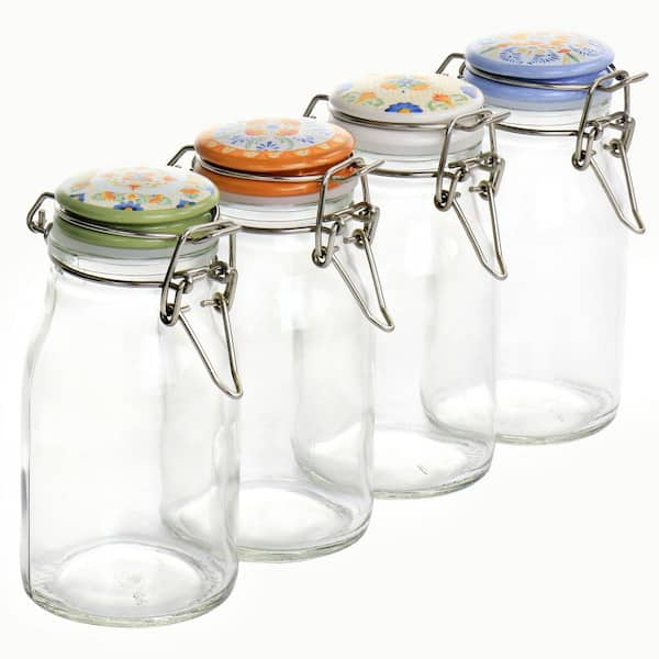 Bunny Ear Glass Jar Decorative Glass Canister Kitchen Spice Jar Candy  Canister Snack Holder