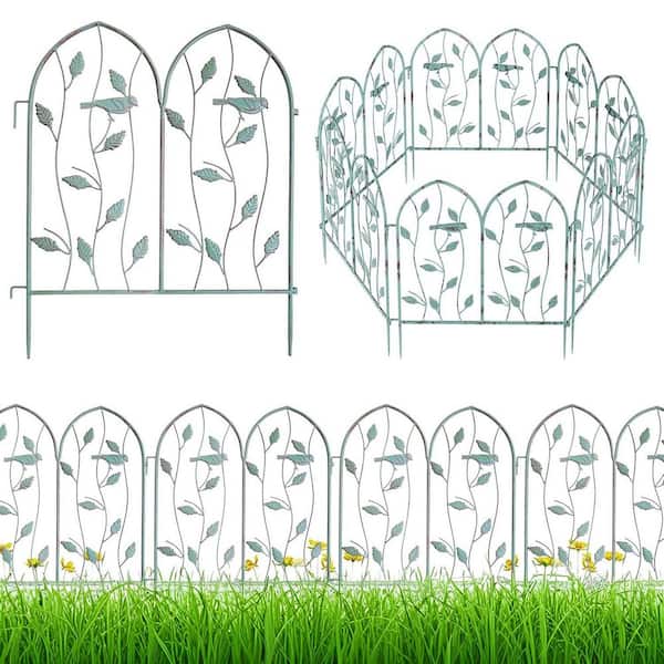 23 in. x 20 in. Vintage Metal Arched Decorative Garden Fence Panels Patio Landscape Pathway Edge Border (6-Pack)