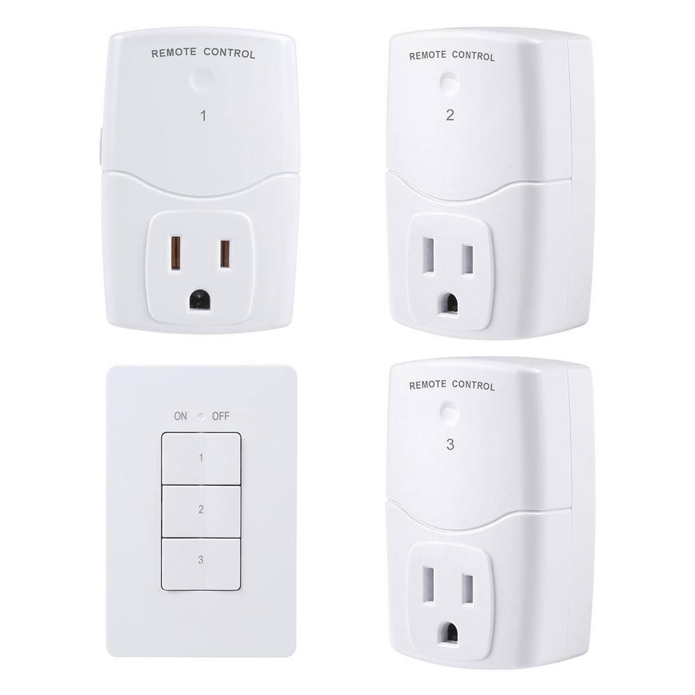 10 Amp 12-Volt Straight Blade Mini Wireless Wall-Mounting Remote Control Ou