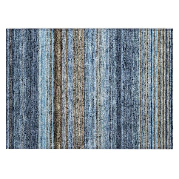Chantille Machine Washable Indoor/Outdoor Abstract ACN979 Navy 1 ft. 8 in. x 2 ft. 6 in. Area Rug
