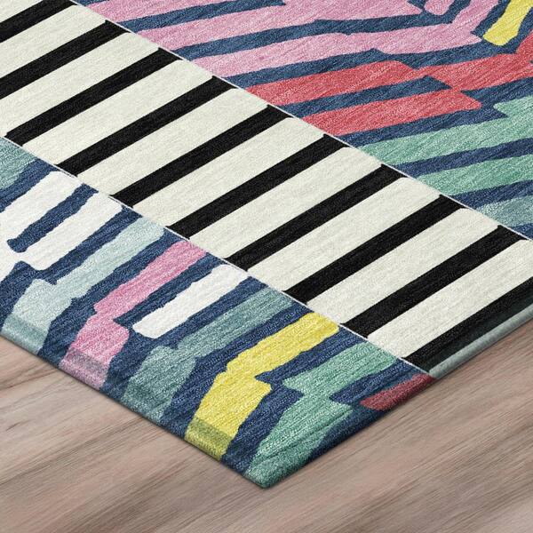 Chantille Machine Washable Indoor/Outdoor Abstract ACN3044 Navy 10 ft. x 14 ft. Area Rug