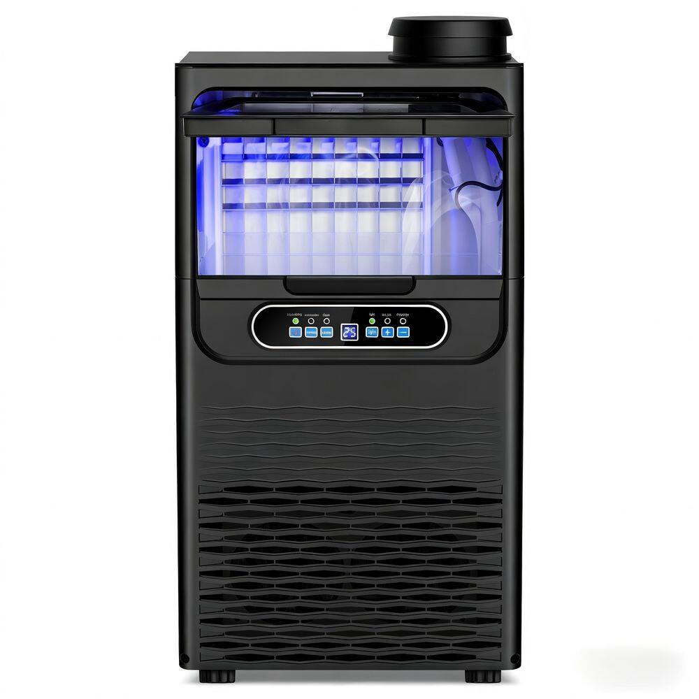 13.78 in. 80 lbs./24H Full Size Cube Commercial Freestanding Spray Drench Icemaker Machine in Black with 25 lbs. Storage price history on PriceWatchPro