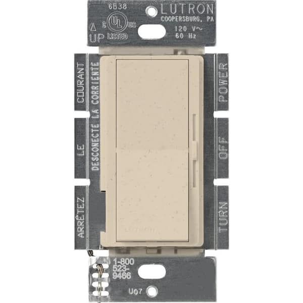 Lutron Diva Dimmer Switch for Magnetic Low Voltage, 450-Watt/Single-Pole or 3-Way, Stone (DVSCLV-603P-ST)