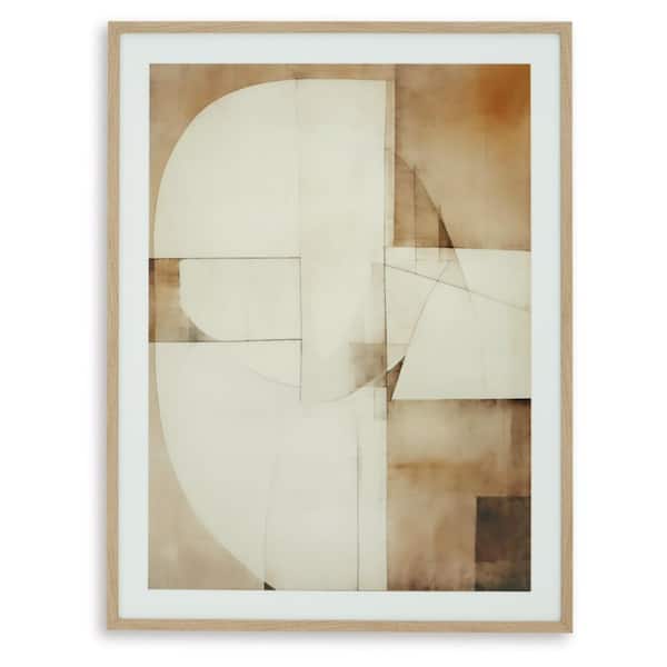 Signature DESIGN BY ASHLEY Corlain 1 Piece Framed Graphic Print Abstract Art Print 40 in. x 30 in.