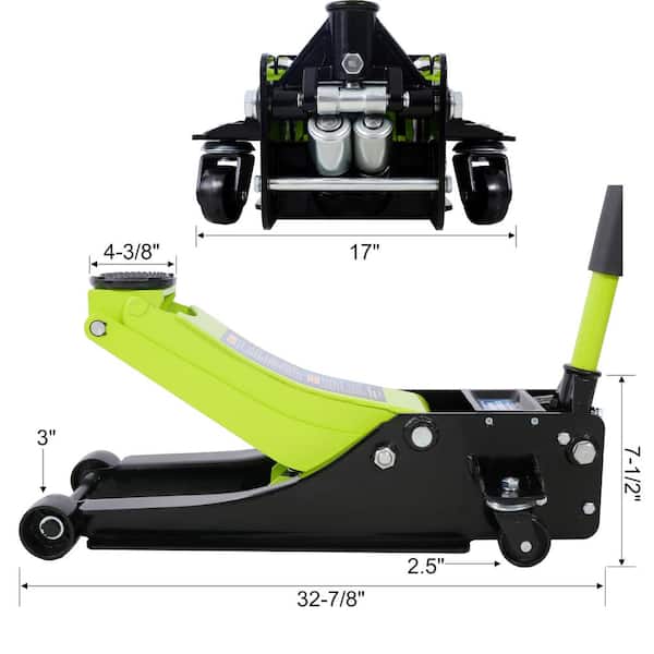 WRIGHTMASTER 3.5 Ton Low Profile Hydraulic Steel Floor Jack with