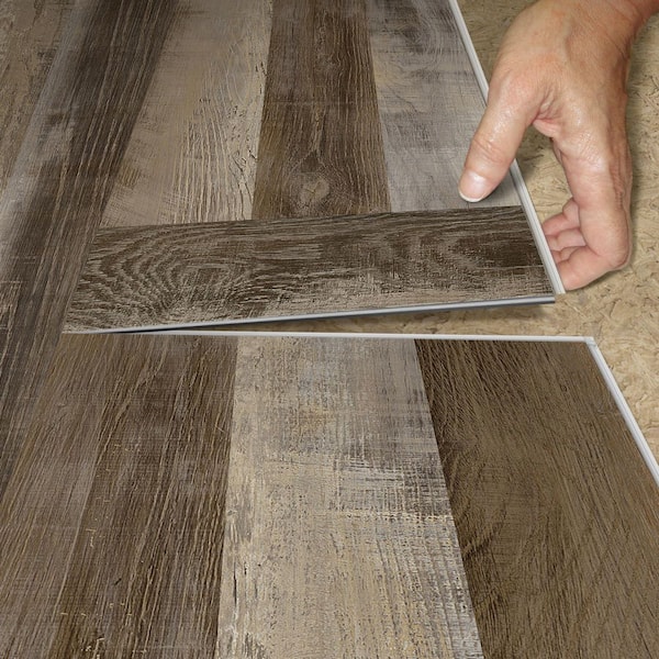 Cookie Dough Ash 12 MIL x 11.9 in. W x 28 in. L Click Lock Waterproof Luxury Vinyl Plank Flooring (23 sq. ft./case)