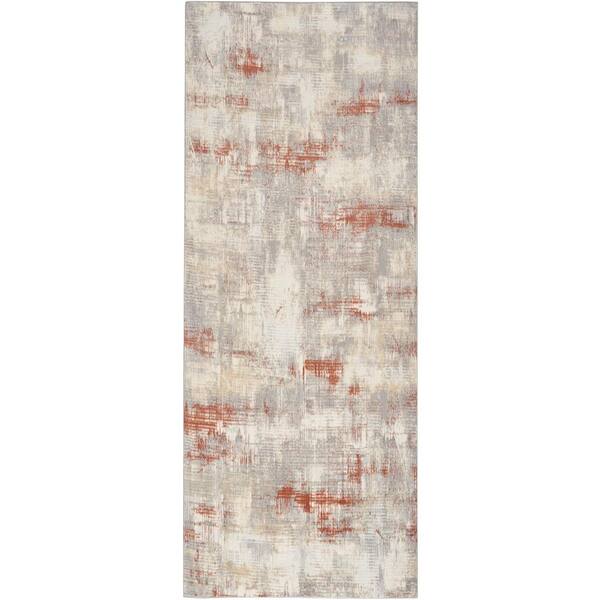 CALVIN KLEIN CK950 Rush Ivory/Multi 2 ft. x 7 ft. Abstract Contemporary Runner Area Rug