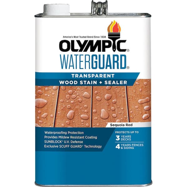 WaterGuard 1 gal. Sequoia Red Transparent Wood Stain and Sealer