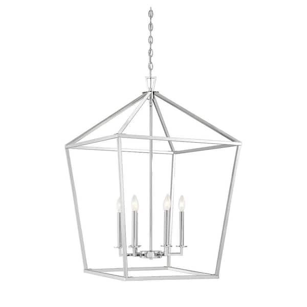 Savoy House Townsend 6-Light Polished Nickel Candlestick Pendant Light