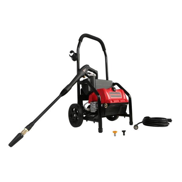 POWERWORKS 1800 PSI 1.1 GPM Electric Pressure Washer,for Car/Decking/Window Black&Red 