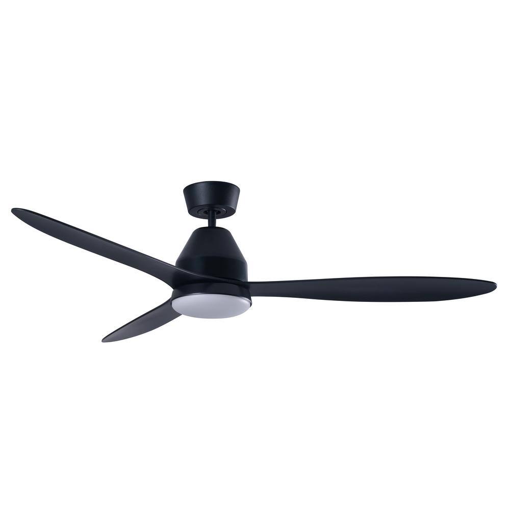 Indoor Black Smart Ceiling Fan 