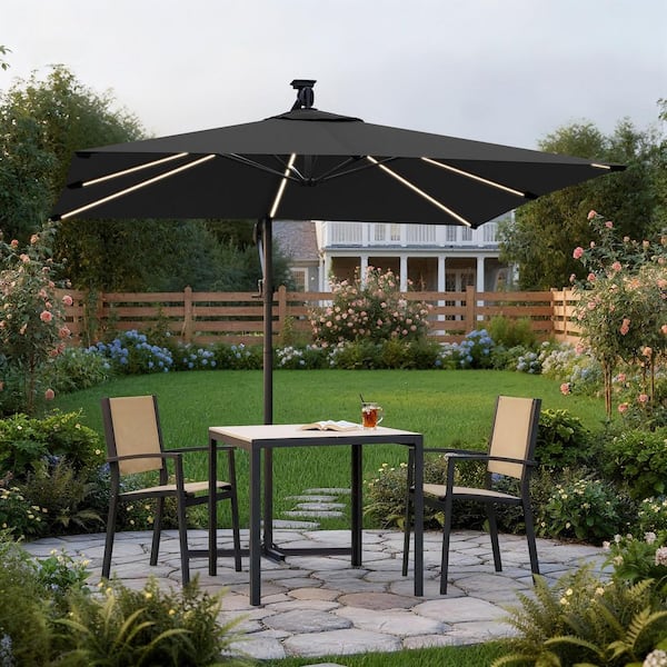 8 ft patio umbrella frame x 8 Offset Cantilever Square Hanging Outdoor Market Umbrella with 360 Rotation-Turquoise and patios Sonkuki 8.2ft. Offset Patio Umbrella
