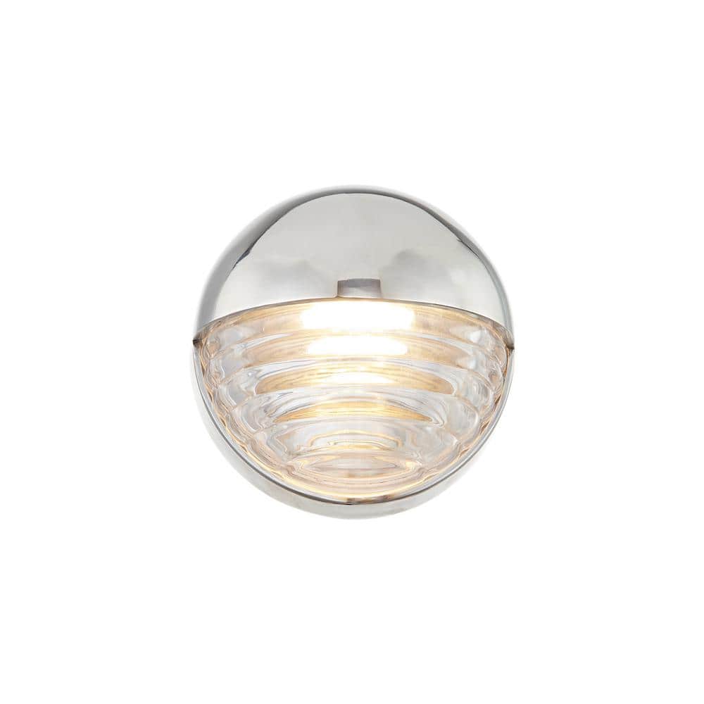 Palais 1920's Inspired Polished Nickel LED Vanity Light