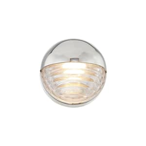 Palais 6-in 1 Light 9-Watt Polished Nickel/Ribbed Glass Integrated LED Vanity Light