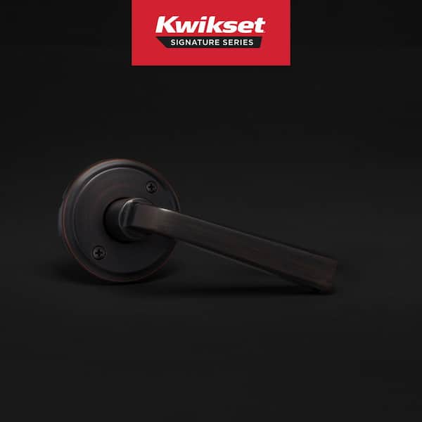 Kwikset Trafford Matte Black Reversible Round Straight Half Dummy