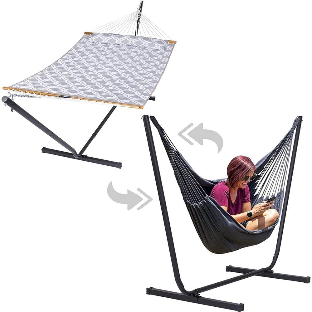 Atesun 12 ft. 2in1 Indoor/Outdoor Hammock Swing Chairs with Stand