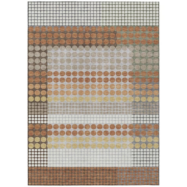 Chantille Machine Washable Indoor/Outdoor Abstract ACN2445 Paprika 10 ft. x 14 ft. Area Rug