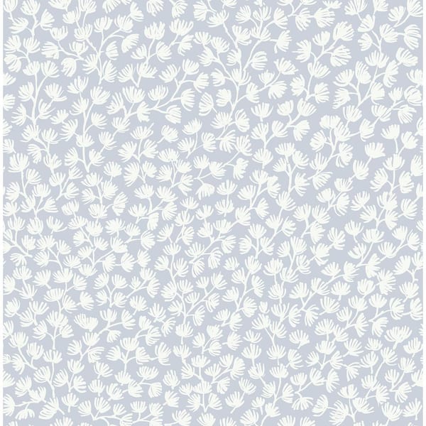 SOCIETY SOCIAL Blue Sea Fern Mist Peel and Stick Wallpaper Sample