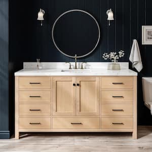 ARIEL Cambridge 66 in. Double Sink Freestanding Bathroom Vanity in