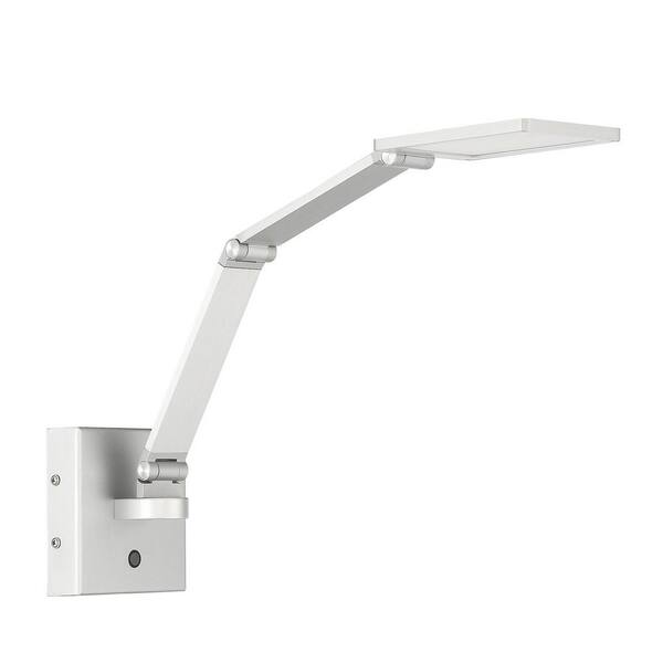 Kendal Lighting FLIP 4.75 in. 1 Light Aluminum LED Wall Sconce with White Metal, Acrylic Shade
