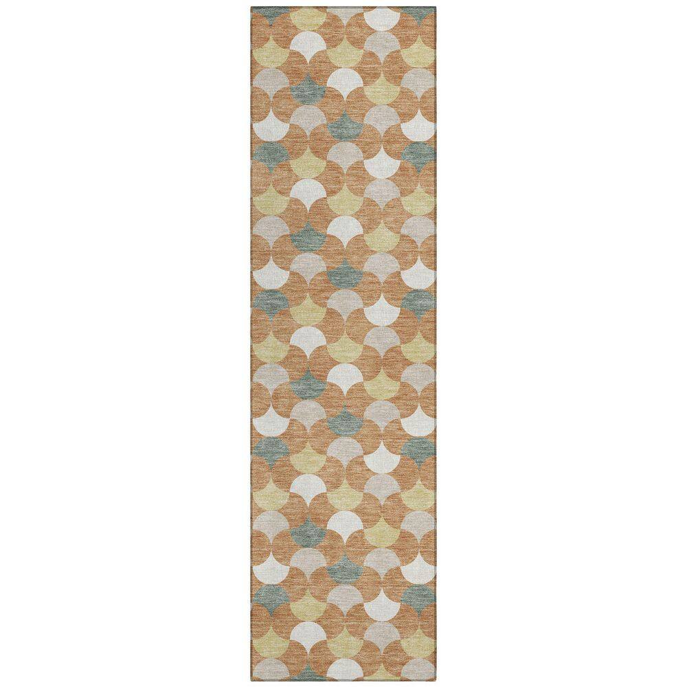 Chantille Machine Washable Indoor/Outdoor Abstract ACN2568 Copper 2 ft. x 7 ft. Runner Rug price history on PriceWatchPro