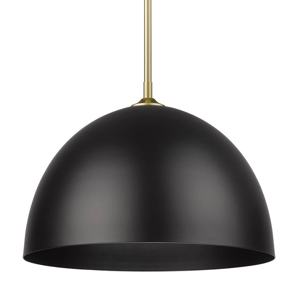 Olympic Gold Glass Bowl Pendant Light