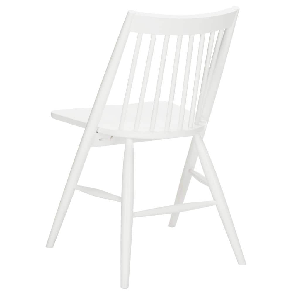 White High Back Spindle Wood Side Chair