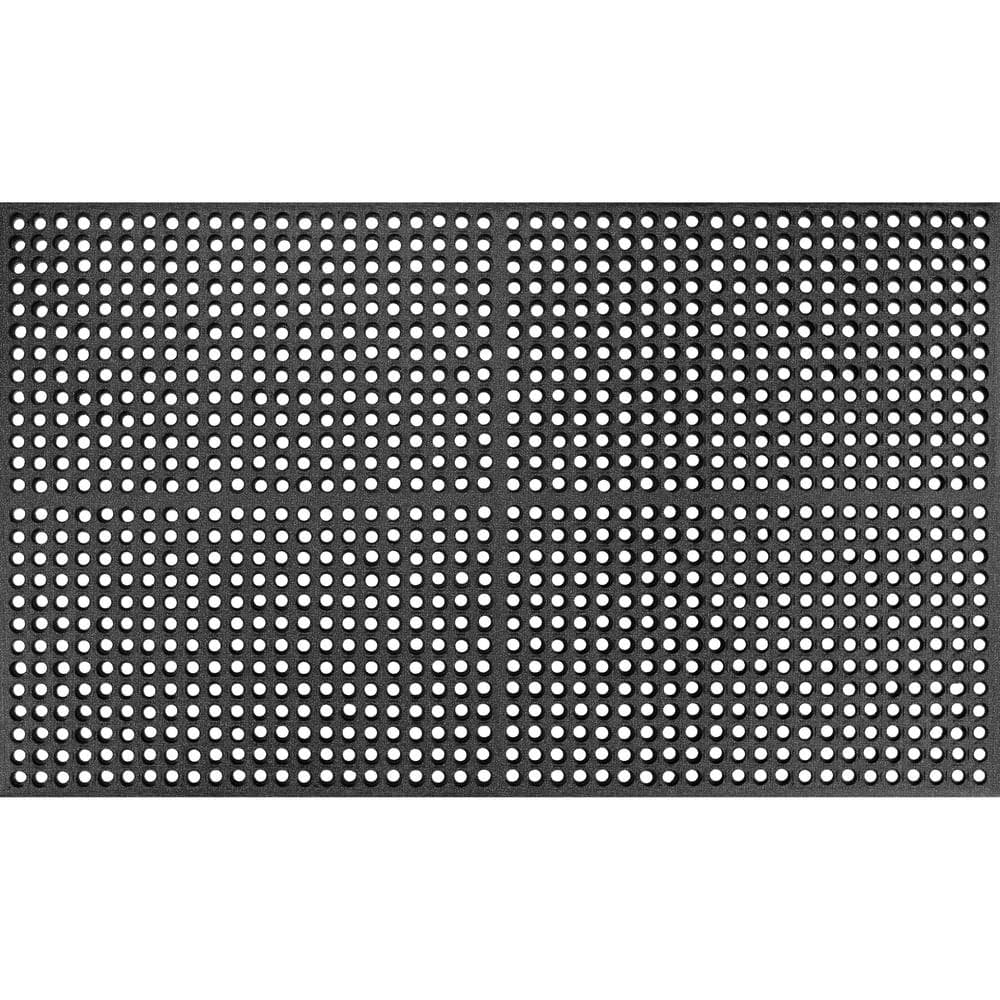 Work Step 1/2 in. Black 3 ft. x 5 ft. Rubber Anti-Fatigue Indoor Commercial