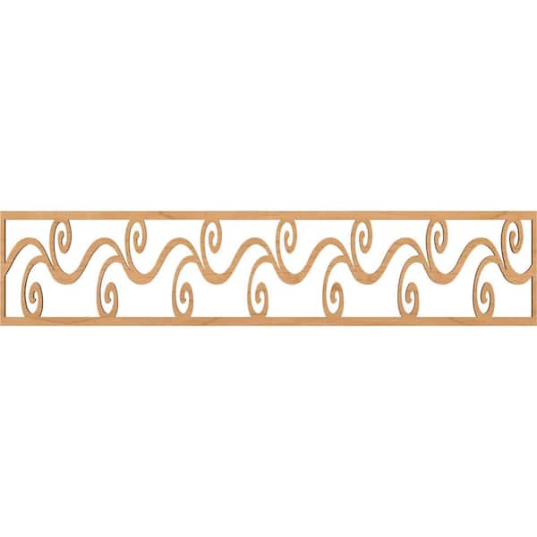 Ekena Millwork Tilden Fretwork 0.25 in. D x 46.75 in. W x 10 in. L Maple Wood Panel Moulding