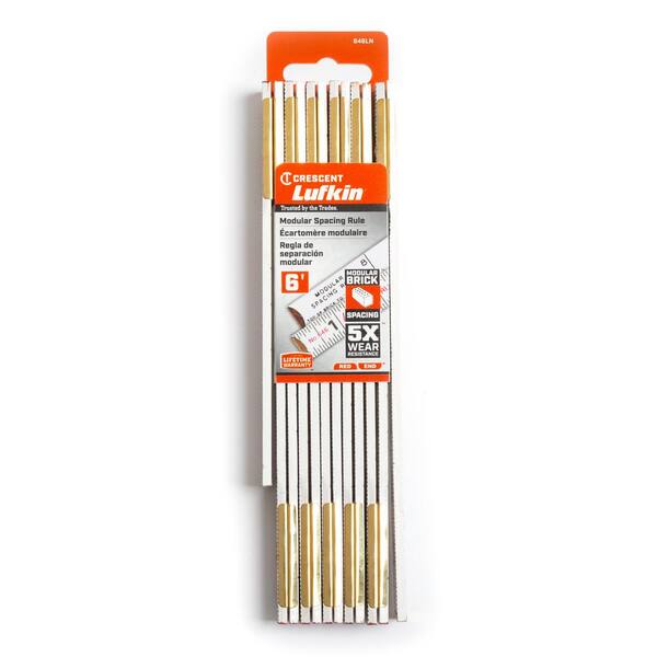 Crescent Lufkin 6 ft. x 5/8 in. Masonry Wood Ruler 646LN
