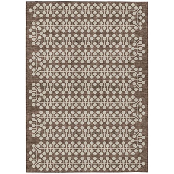 Addison Rugs Chantille Machine Washable Indoor/Outdoor Abstract ACN2247 Brown 3 ft. x 5 ft. Area Rug
