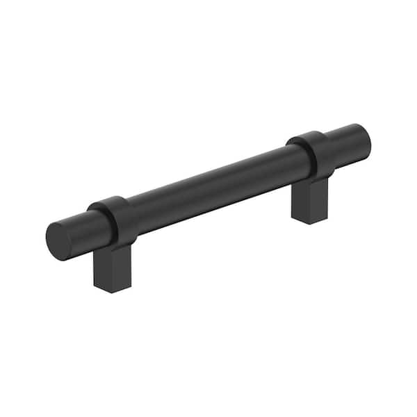 Amerock Central 3-3/4 in. Modern Matte Black Bar Cabinet Pull