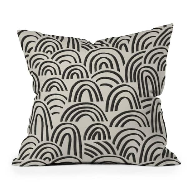 DenyDesigns. Alisa Galitsyna Charcoal Arches 1 Outdoor Throw Pillow ...