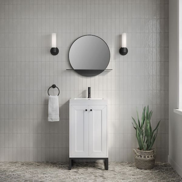 Chianti 19.8 in. W x 15.4 in. D x 27.5 in. H Single Bath Vanity Cabinet Without Top in Glossy White
