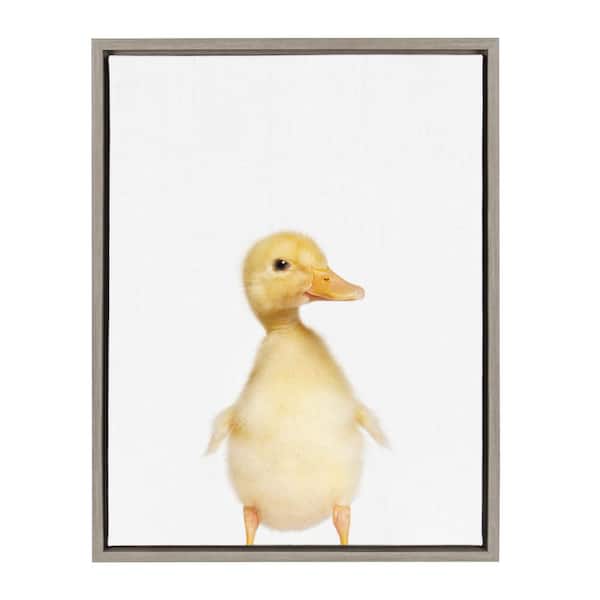 Sylvie "Animal Studio Duck" by Amy Peterson Framed Canvas Wall Art
