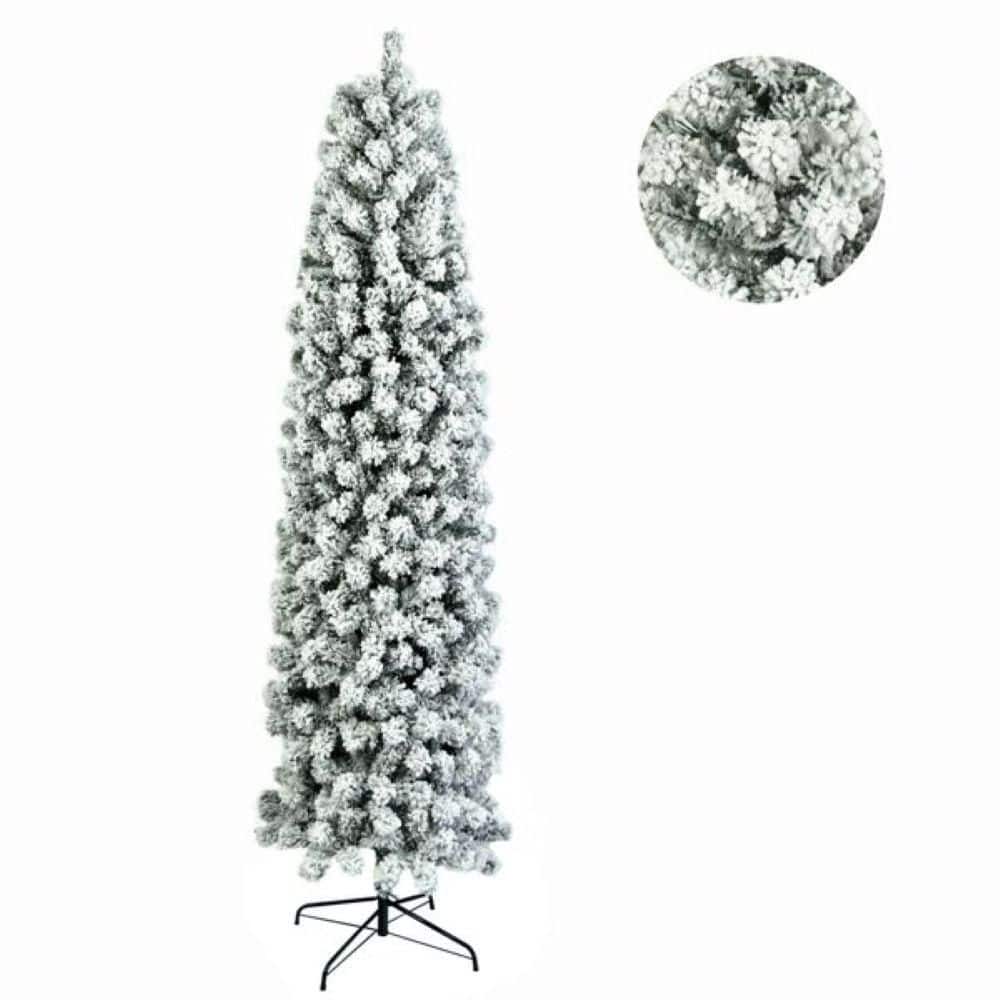 Christmas Tree 7.5 ft. Pencil Flocking Garden 2.2 ft. width price history on PriceWatchPro