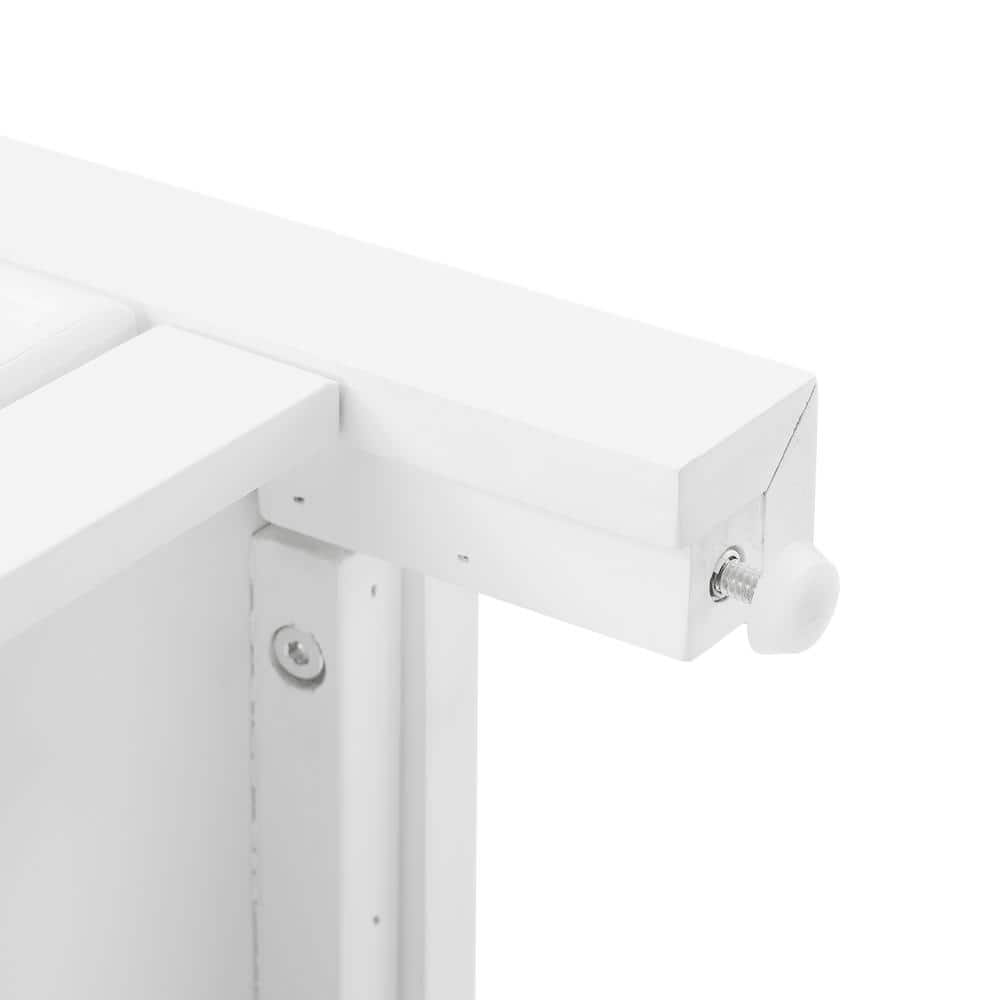 White Birch Coastal Storage Cabinet with Adjustable Shelves