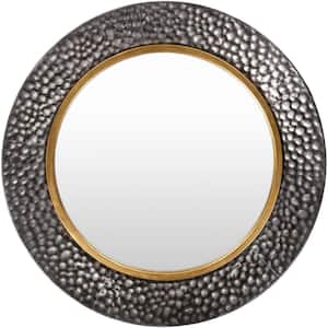 Ina 24 in. H x 24 in. W Silver Framed Decorative Mirror