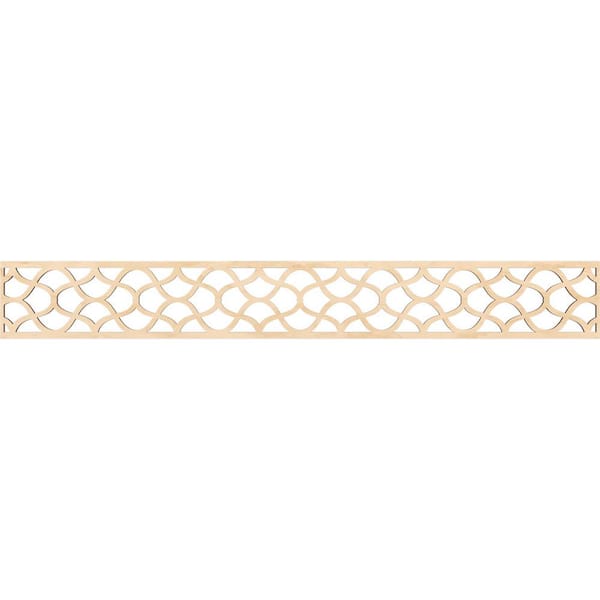 Ekena Millwork Resort Fretwork 0.25 in. D x 46.5 in. W x 6 in. L Birch Wood Panel Moulding