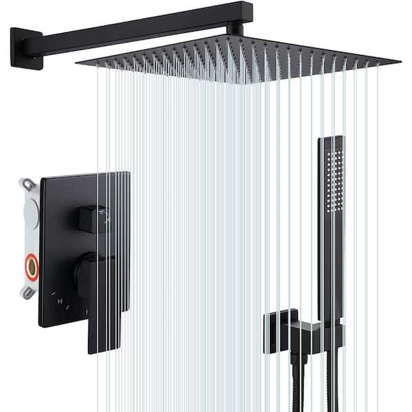 Unbranded Roxy 13.5 in. W 3 Jet Shower Tower in Matte Black 16GS-36164