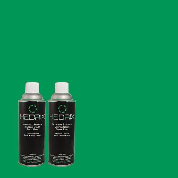 Hedrix 11 oz. Match of 470B-6 Emerald Lake Gloss Custom Spray Paint (2-Pack)
