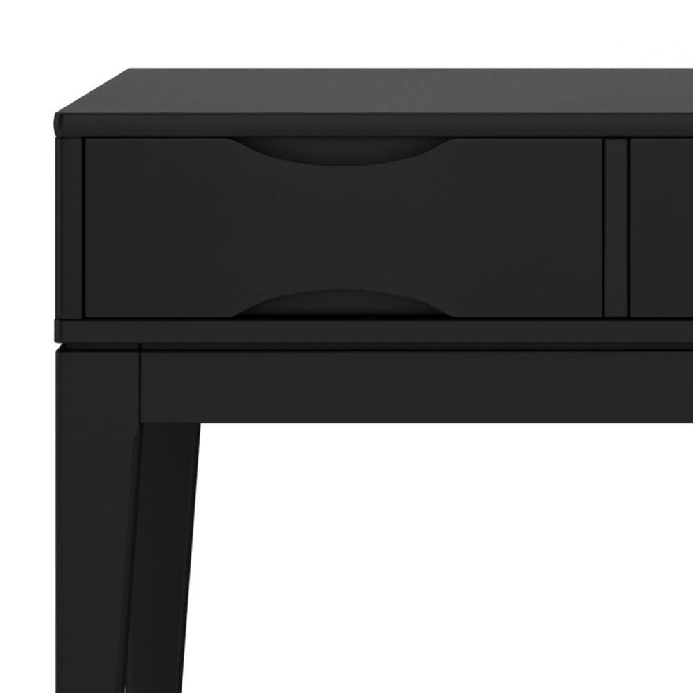 Harper Transitional Solid Hardwood Console with Storage in Black
