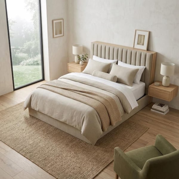 Window Frame Cleaning Tools Benjara Poxy Brown Wood Frame King Size Panel Bed with Pull-Out ...
