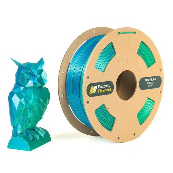 1. 75mm Blue and Green Silk PLA 3D Printer Filament, 1 KG Spool, Dimensional Accuracy +/-0.02 mm