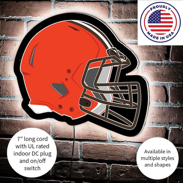 Evergreen Cleveland Browns Helmet 19 in. x 15 in. Plug-in LED Lighted Sign  8LED3807HMT - The Home Depot