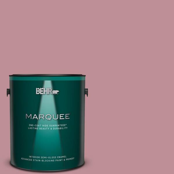 BEHR MARQUEE 1 gal. #S130-4 Cherry Juice One-Coat Hide Semi-Gloss Enamel Interior Paint & Primer
