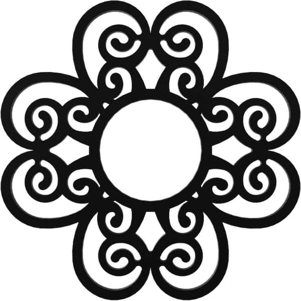 Ekena Millwork 36 in. O.D. x 12-1/4 in. I.D. x 1 in. P Cohen Architectural Grade PVC Pierced Ceiling Medallion
