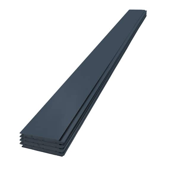 Edge 1 in. x 8 in. x 8 ft. Timeless Cavalry Blue Smooth Pine Nickel Gap Shiplap Board (4-pack)